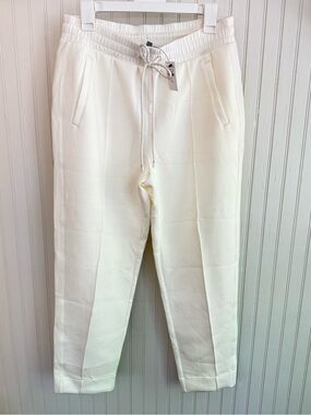 Talbots White Drawstring Jogger Pants Size M